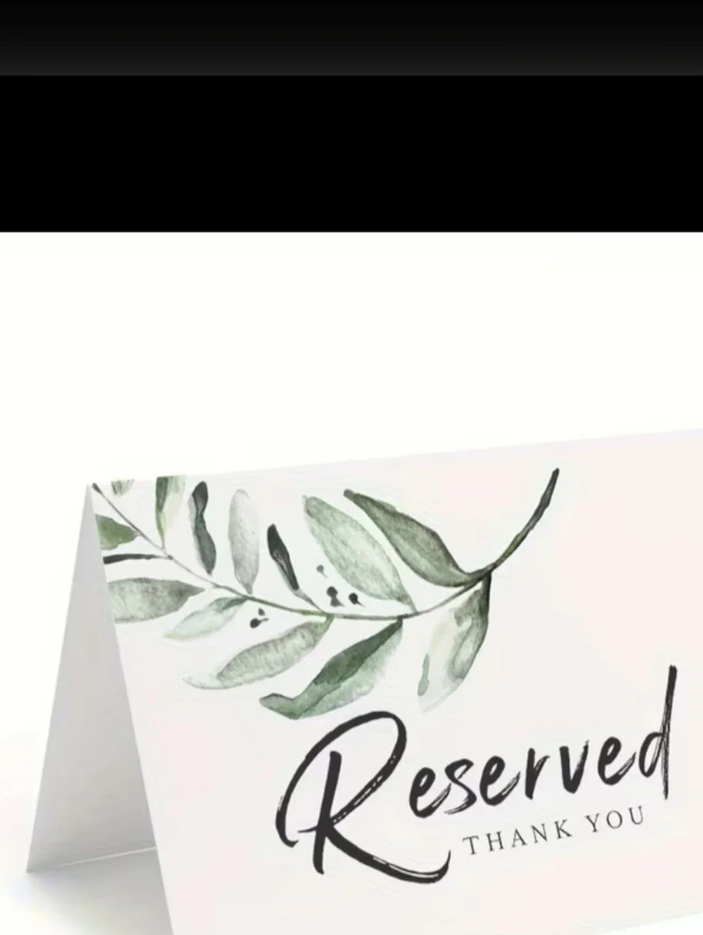NEW RESERVE TABLE SIGNS 10/PACK RECEPTIONS/WEDDINGS/SPECIAL OCCASSIONS 8 x 6